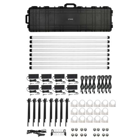 NanLite PavoTube II 30XR 4' 36W RGBWW LED Pixel Tube 8-Light Kit w/Built-In CRMX