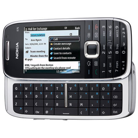 Nokia 002J3X4 E75 Unlocked Cellular Phone-Silver/Black