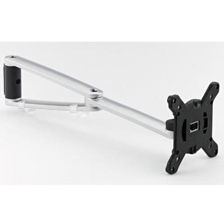 Novus MY Twin Arm Dual Monitor Holder with Grommet Clamp Base, Silver