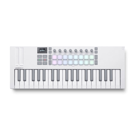 Novation Launchkey Mini 37 MK4 37-Key USB MIDI Keyboard Controller, White