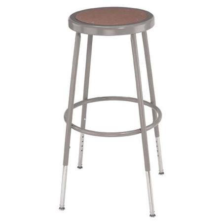 National Public Seating 6200 25"-33" Height Adjustable Stool, Masonite Wood,Gray