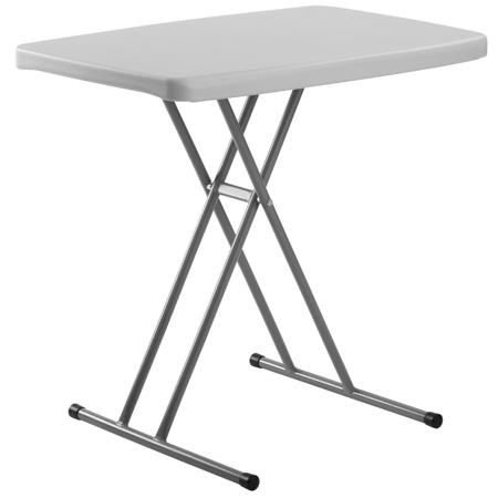 National Public Seating PT3020 Commercialine 20x30" Height Adjustable Personal Folding Table, Speckled Gray