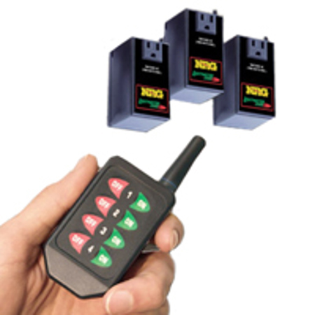 NRG LightMaster 2101 3-Light Wireless Remote Control System for "On/Off" Control of Lights up to 1000 watts.