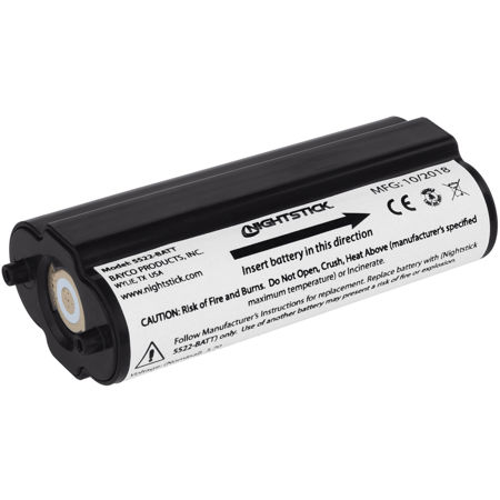 Nightstick 3.7V 2600mA Replacement Lithium-ion Rechargeable Battery for 5522 Series LED Lights