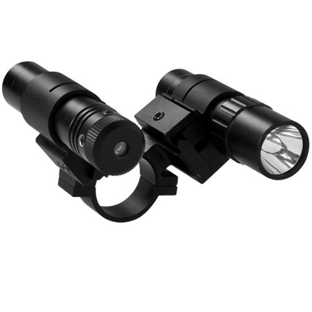 NcSTAR 1" Dual Rail Scope Adapter/Flashlight/Green Laser