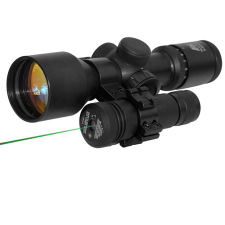NcSTAR Green Laser with 1" Scope Mount, Pressure Switch