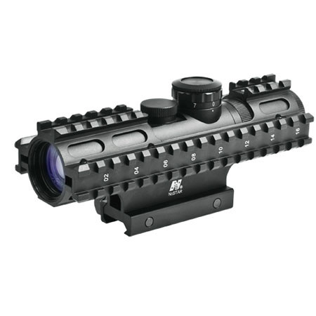 NcSTAR 2-7x 32mm Compact Scope, Blue Illuminated Rangefinder Reticle