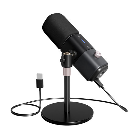 NearStream AM25X Supercardioid XLR/USB Condenser Podcast Mic with Desktop Stand