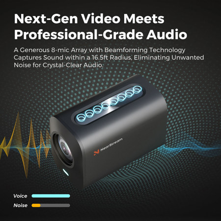 NearStream VM20 8MP 4K Ultra HD Wired Streaming Camera, 10x