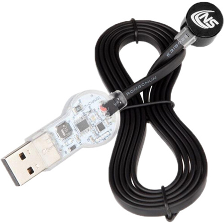Nightstick MagMate 4' USB Magnetically Coupled Charging Cord, Black
