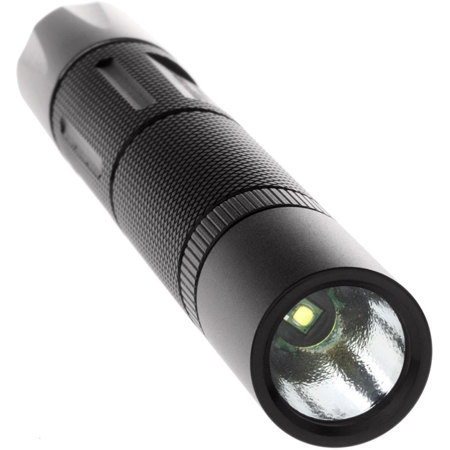 Nightstick MT-120 Mini-TAC Aluminum Non-Rechargeable CREE LED Flashlight with 2x AA Battery, 140 Lumens, IP-X4 Water-Resistant, Black