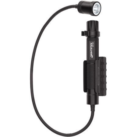 Nightstick MT-140B Mini-TAC Gooseneck Aluminum CREE LED Flashlight with 2x AA Battery, 180 Lumens, IP-X4 Water-Resistant, Black
