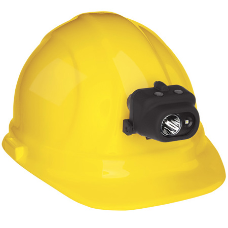 Nightstick NSP-4608BC Dual-Light Headlamp, Hard Hat Clip & Mount, Black