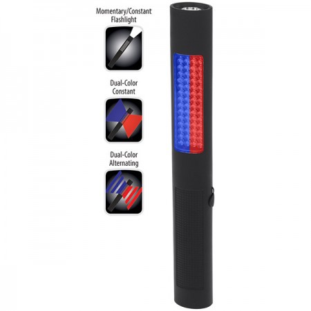 Bayco Nightstick NSR-2070 White Flashlight, Red/Blue Floodlight, Black