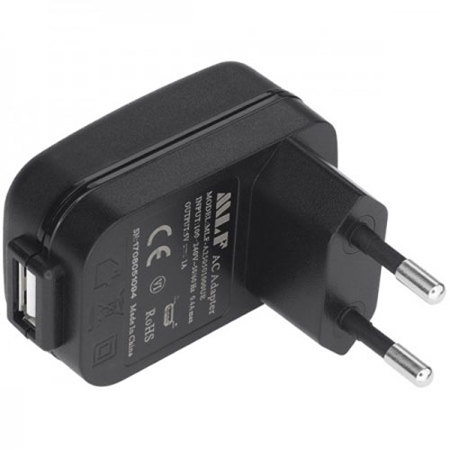 Nightstick USB Type A to Male EU AC Power Plug Adapter