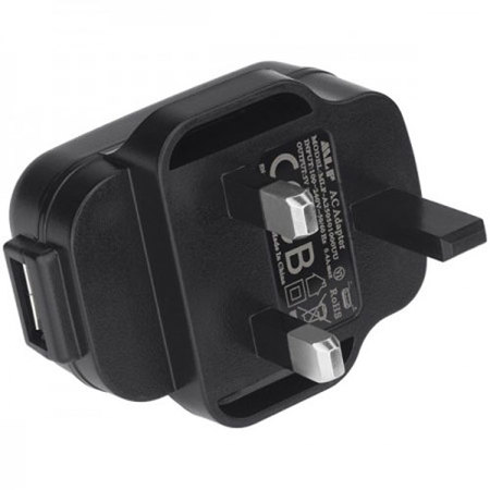 Nightstick USB Type A to Male UK AC Power Plug Adapter