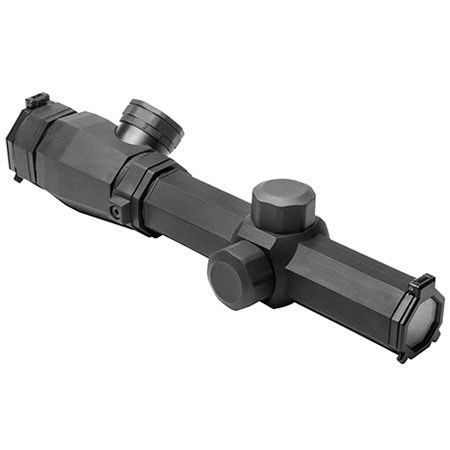 NcSTAR 1.1-4x20 Octagon Armored Riflescope, Illum P4 Sniper Reticle, 1" Tube