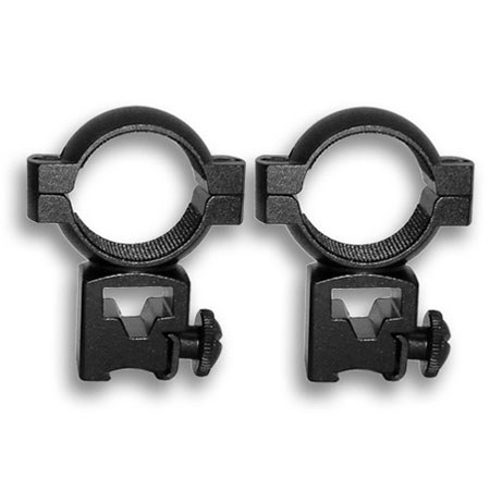 NcSTAR 3/8" Dovetail High Scope Rings, 1.35" Height, Pair, Black