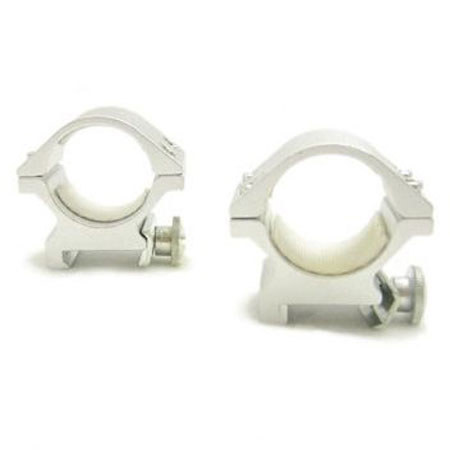NcSTAR 1" Weaver Rings, Pair, 0.72" Height, Silver