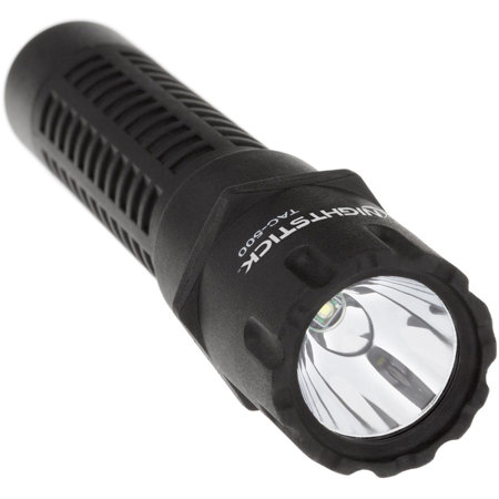 Nightstick TAC-500B Polymer Multi-Function Tactical Rechargeable LED Flashlight with Lithium-Ion Battery and AC & DC Power Supply, 200 High Lumens, IP-X7 Waterproof, Black