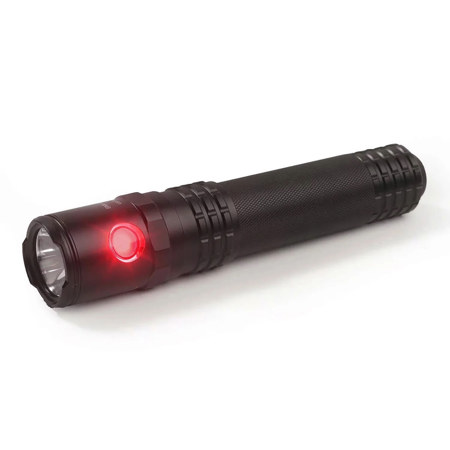 Nightstick USB-590XL USB-C Rechargeable Tactical Dual-Light LED Flashlight with Red Flood Light, Black