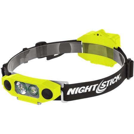 Nightstick XPP-5462 DICATA Safe Low-Profile Dual-Light LED Headlamp, 310 Lumens, Dustproof/Waterproof, AA Battery Power, Green