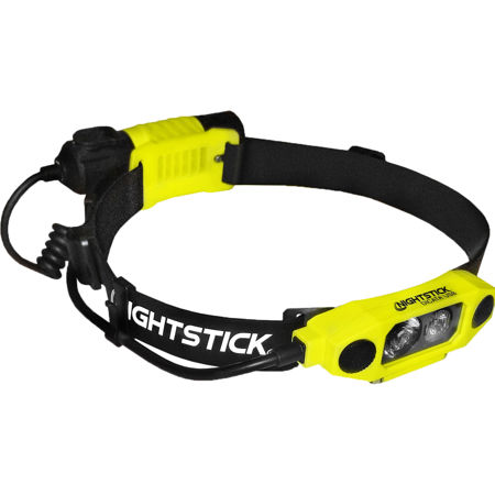 Nightstick DICATA USB Intrinsically Safe Rechargeable Dual-Light LED Headlamp, ATEX Certified, 275 Lumens, Green