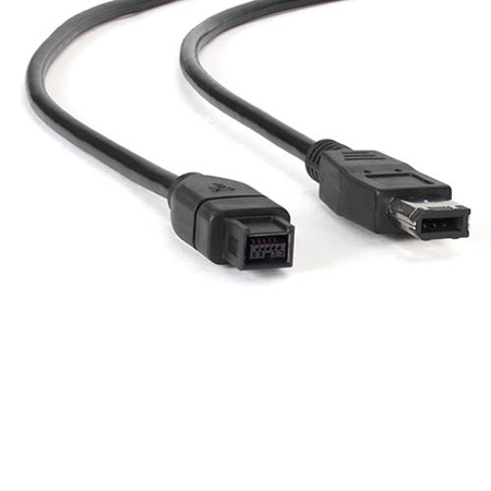 NewerTech 72" FireWire 800 9-Pin (1394b) to 400 6-Pin (1394a) Cable, Black