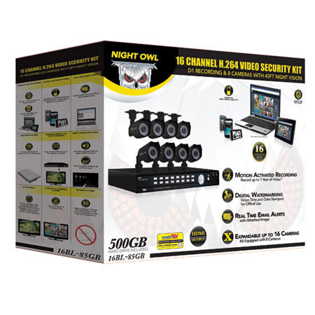 Night Owl 16BL-85GB 16 Channel H.264 Video Security Kit