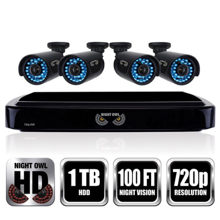 Night Owl 4-Channel 720p Smart AHD Video Security System