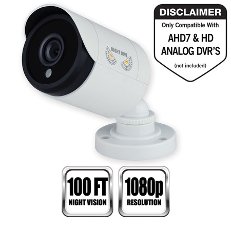 Night Owl CAM-HDA10W-BU 2MP 1080p HD Day&Night Wired Security Bullet Camera