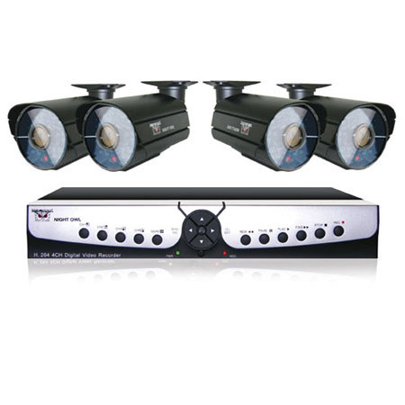 Night Owl B-APDVR5-4600-8LCD 4 Channel H.264 Smart DVR with 500GB HDD