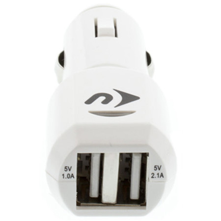 NewerTech Dual Port USB Car/Auto Charger, White
