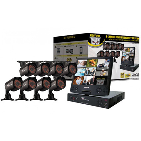 Night Owl 10.1" 8 Channel LCD DVR, 500GB HDD