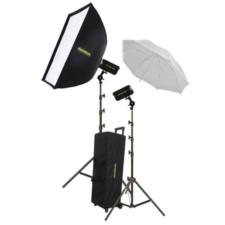 Novatron M300 and M500 2-Light Kit w/Case/Umbrella/Box