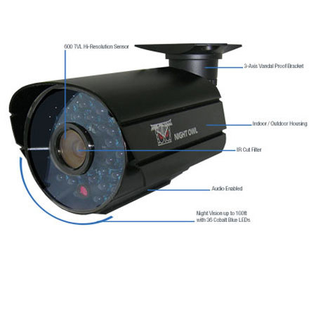 Night Owl Hi-Resolution 600 TVL Security Camera with Audio
