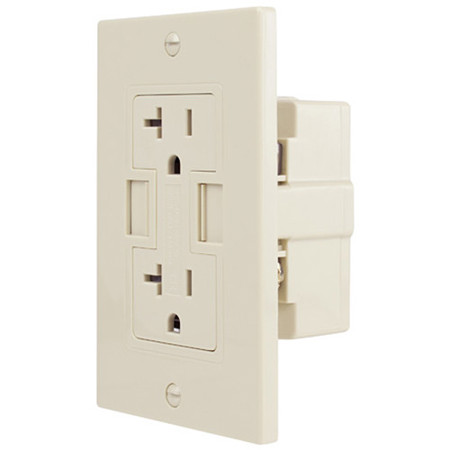 NewerTech Power2U AC 20A Wall Outlet, Ivory