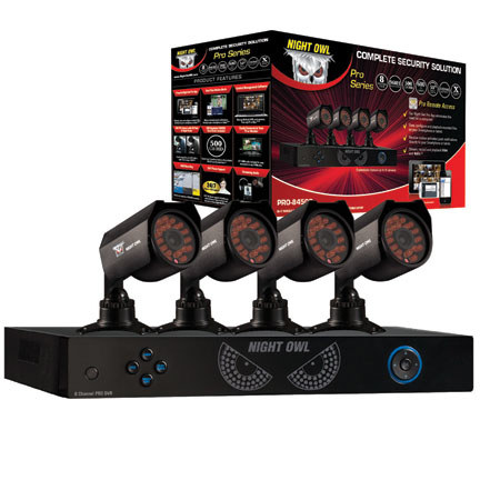 Night Owl 8 Channel DVR with 500GB HDD & 4 Cameras (1 Audio Enabled)