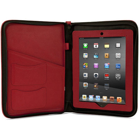 NewerTech iFolio Premium Leather Case-Holder for iPad, Red
