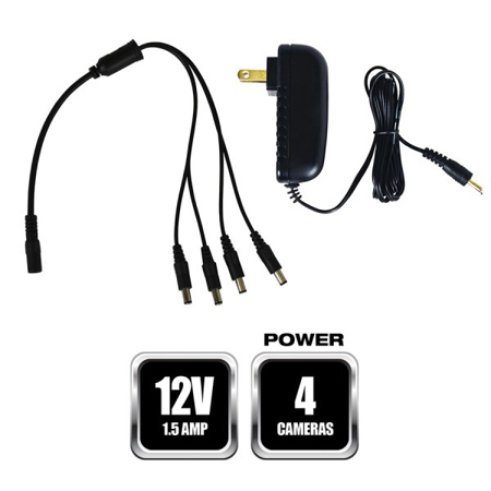 Night Owl Camera Power Adapter with 4-Way Power Splitter
