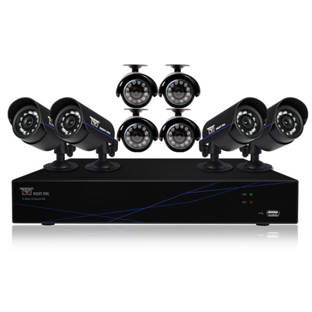 Night Owl 16 Channel DVR with HDMI, 500 GB HDD and 8 x 480 TVL Cameras (30' NV)
