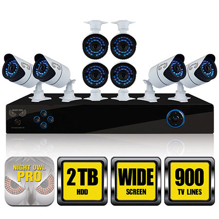 Night Owl 16 Channel 960H X-DVR with Pre-Installed 2TB HDD and 8x 900 TVL Camera