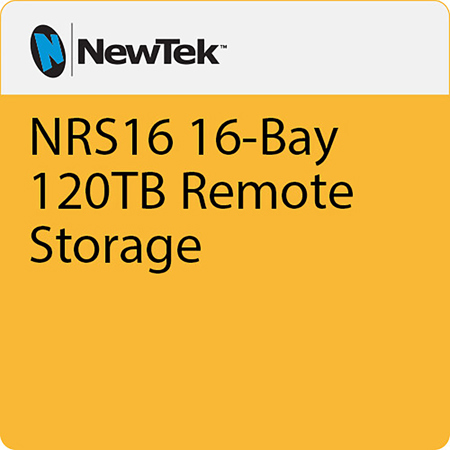 NewTek NRS16 Remote Storage Powered by SNS 16-Bay/120TB SSD w/4x 10 GbE Ports