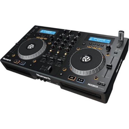 Numark MixDeck Express Premium DJ Controller, Dual-Tray CD Player & USB Playback