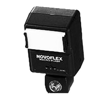 Novoflex Shoe Mount Macroflash with Slave Unit, Coiled Sync Cord and 2 Diffuser Panels, Guide Number 66 at ISO 100