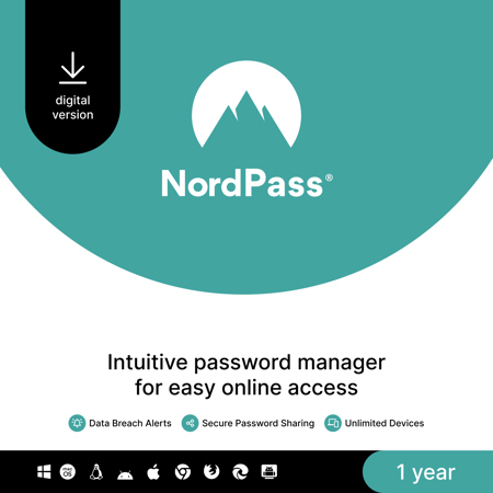 NordVPN NordPass Password Manager 1-Year Subscription