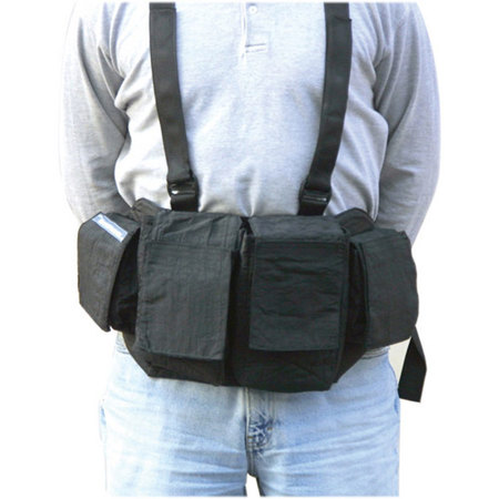 Newswear Mens Documentary Chestvest SLR Camera and Lens Carry System, Black