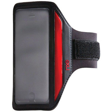 Nxe ActiveBAND Reflective Sport Band for iPhone 5, Black/Red