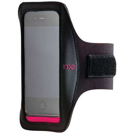 Nxe ActiveBAND Slim Reflective Arm Band for iPhone 5 & iPod Touch, Black/Pink