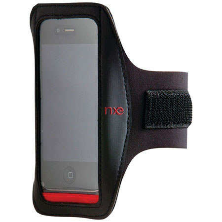 Nxe ActiveBAND Slim Reflective Arm Band for iPhone 5 & iPod Touch, Black/Red